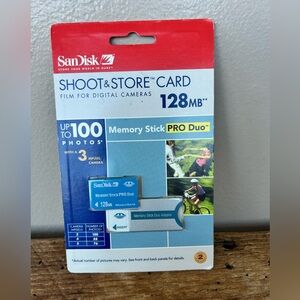 SanDisk 128MB Memory Stick Pro Duo. (SDMSPDS-128-A99) NEW SEALED